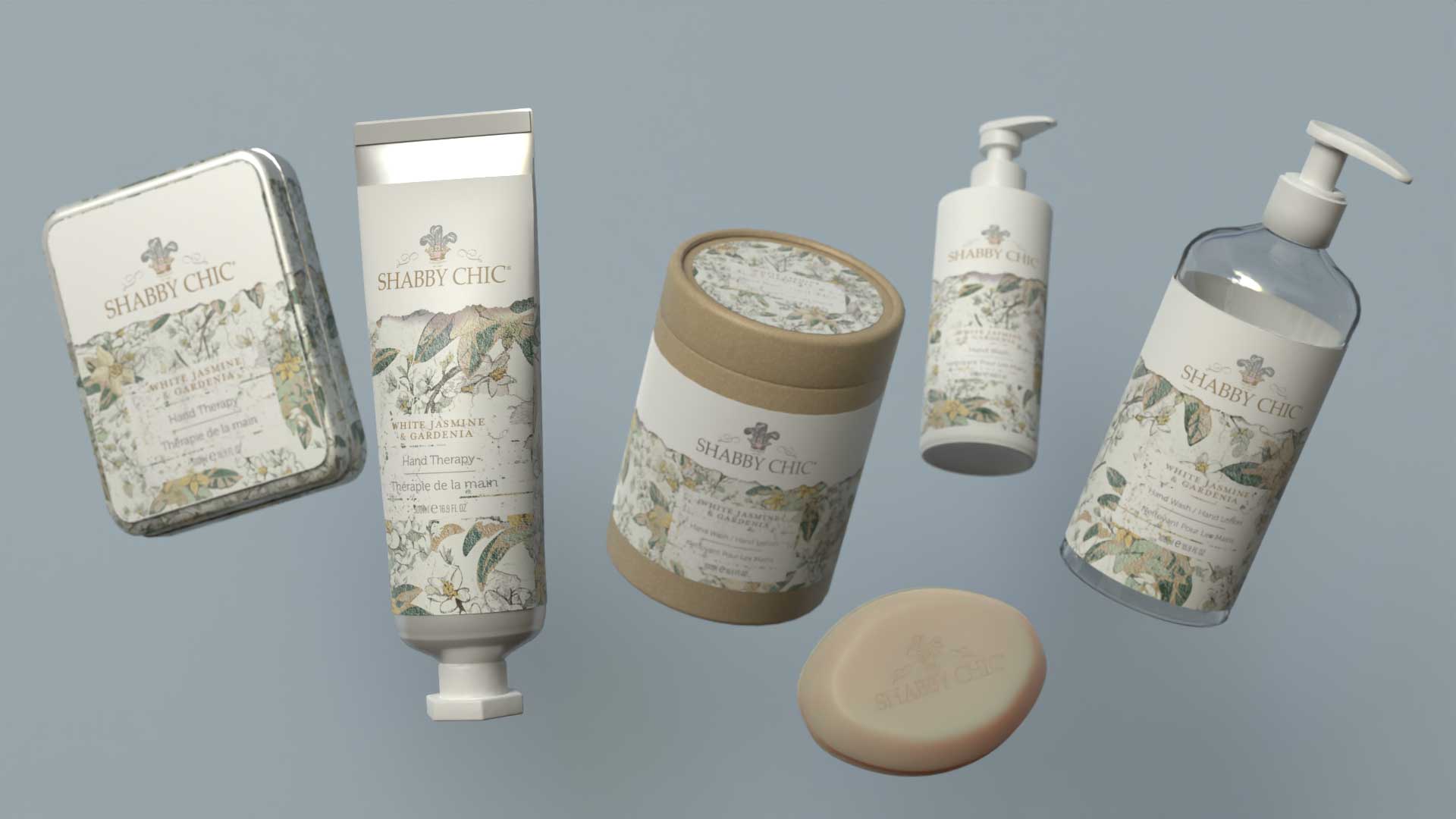 Shabby Chic White Jasmine & Gardenia family lineup