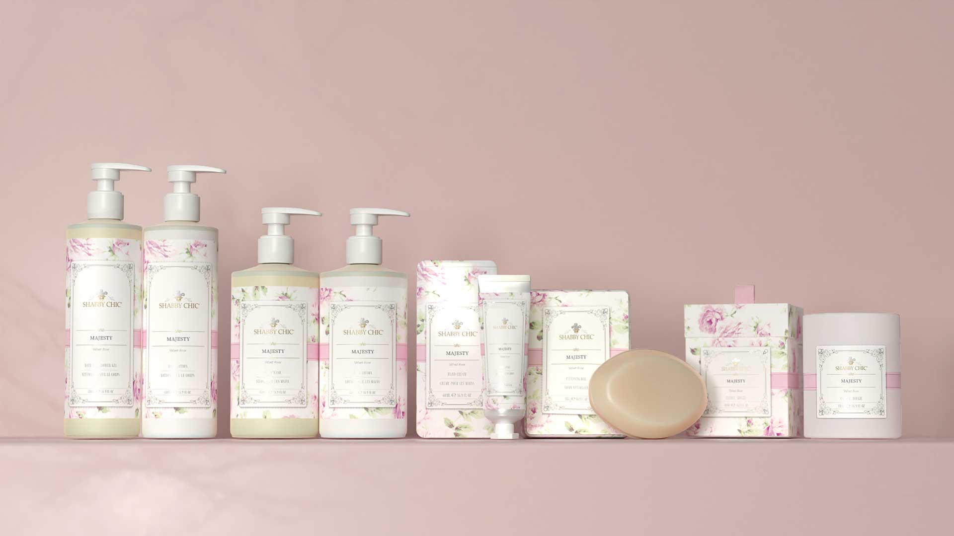 Majesty Velvet Rose bath and body range