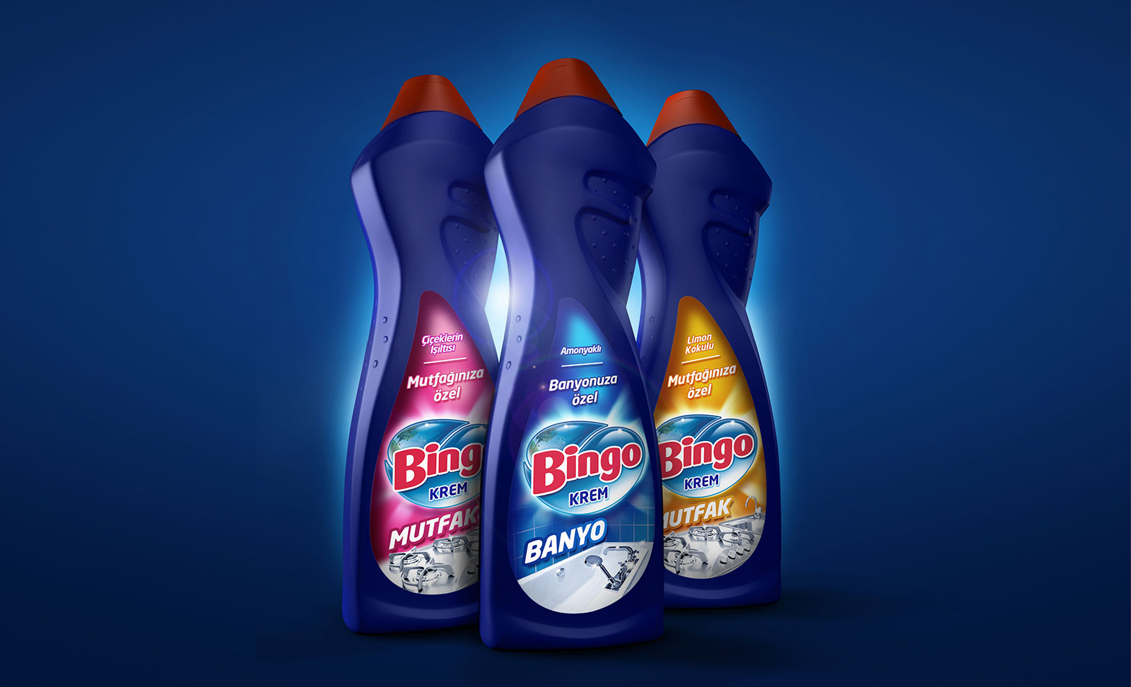 Bingo cleaning-cream range packaging