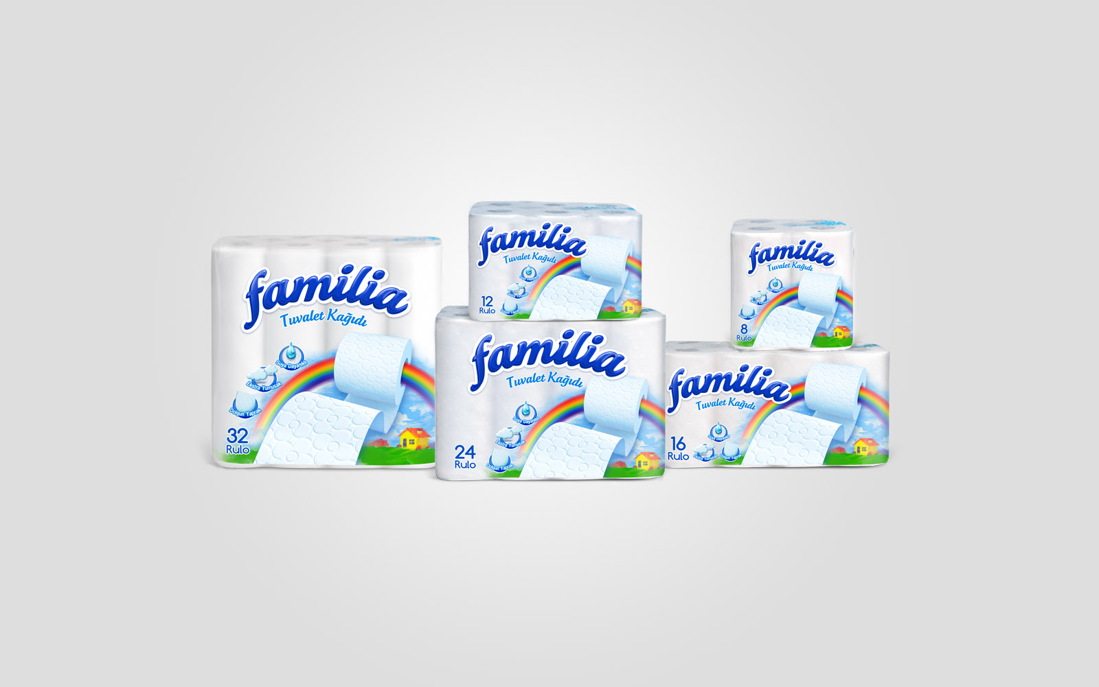 Familia tissue range packaging