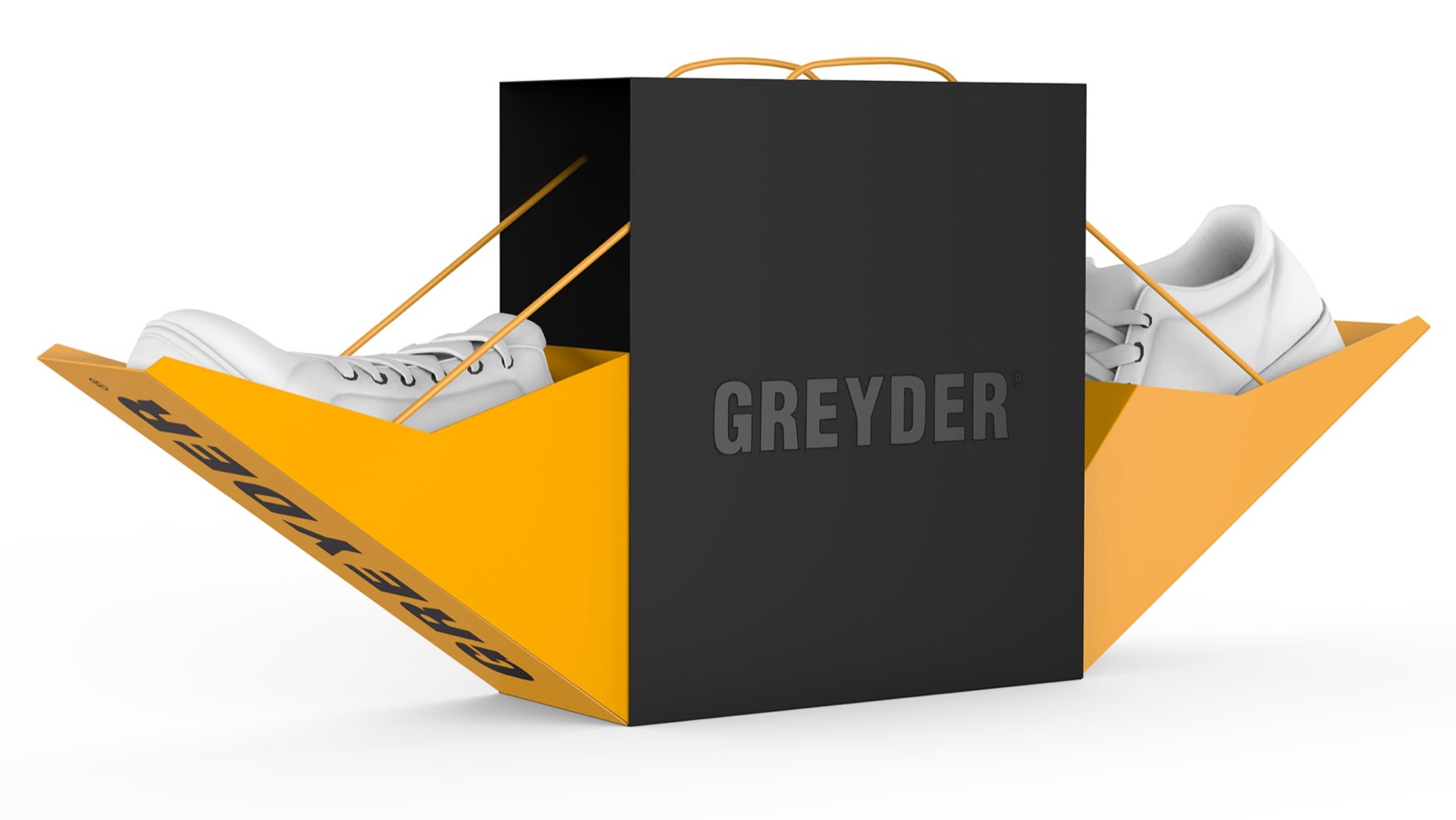 Greyder V-angle shoebox with handles, open